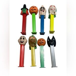 Halloween PEZ Dispensers (1990s-2000s) - Witch, Ghosts, Pumpkins Set of 8